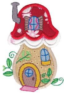 Picture of Applique Mushroom Home Machine Embroidery Design