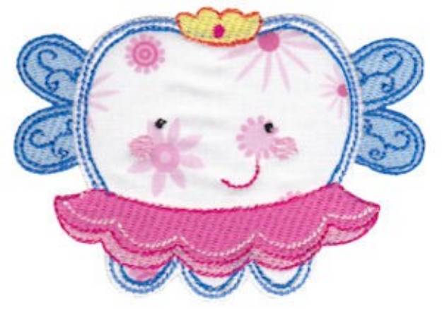 Picture of Girl Tooth Fairy Machine Embroidery Design