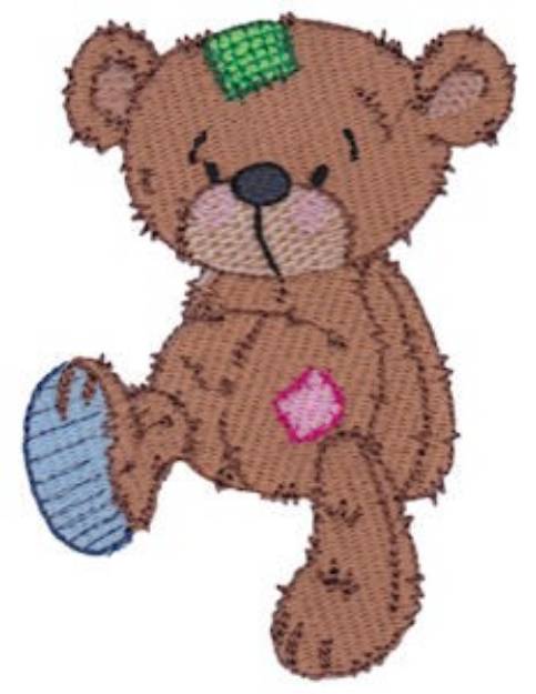 Picture of Raggedy Teddy Bear Machine Embroidery Design