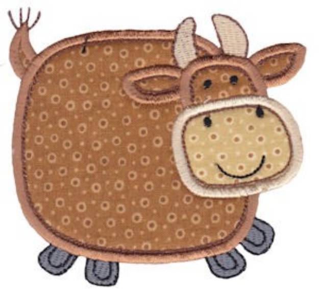 Picture of Little Farm Cow Machine Embroidery Design