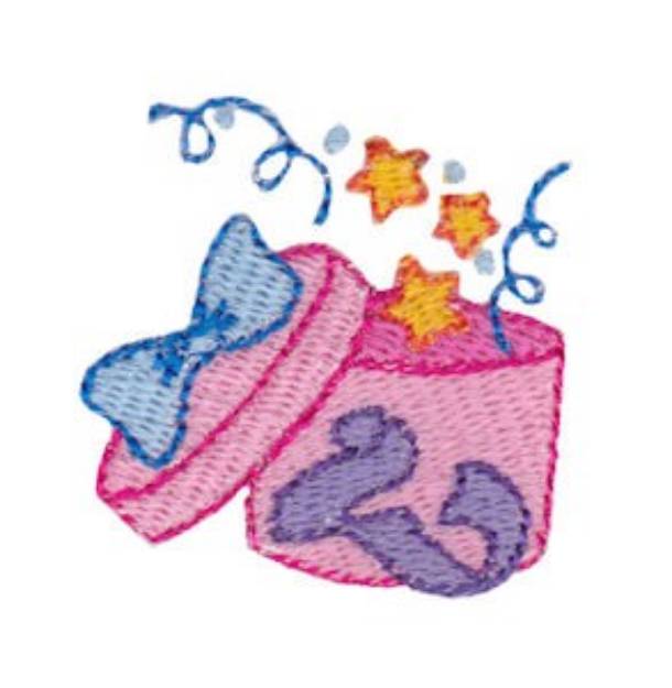 Picture of Birthday Present Mini Machine Embroidery Design