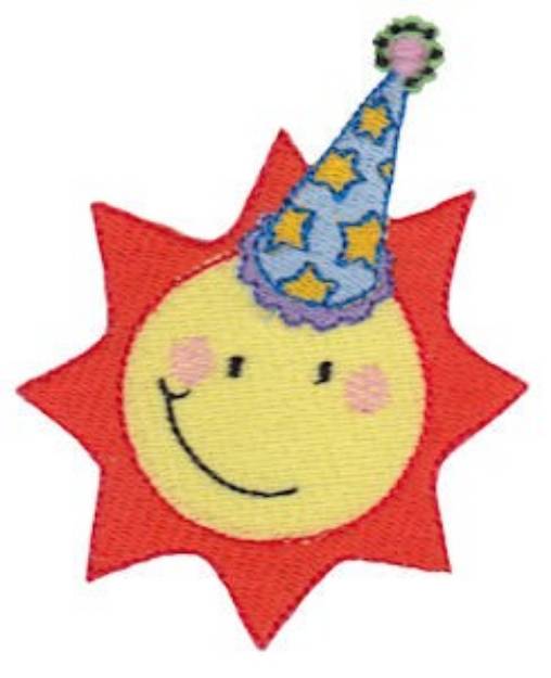 Picture of Birthday Bug Sun Machine Embroidery Design