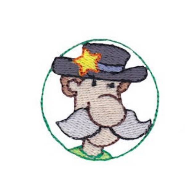 Picture of Western Mini Sheriff Machine Embroidery Design