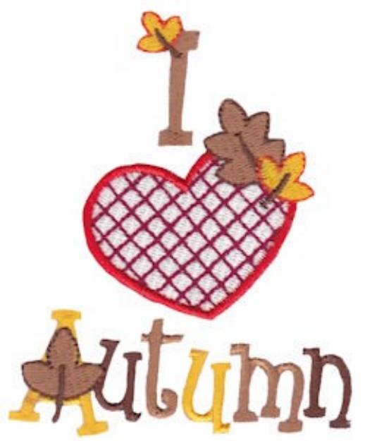 Picture of I Love Autumn Machine Embroidery Design