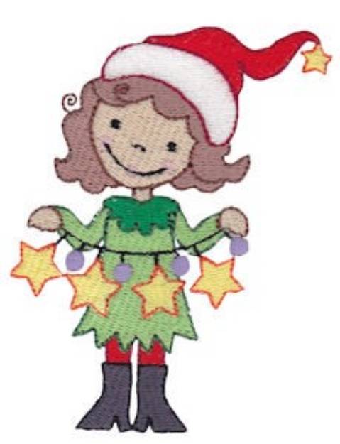 Picture of Christmas Pixie Machine Embroidery Design