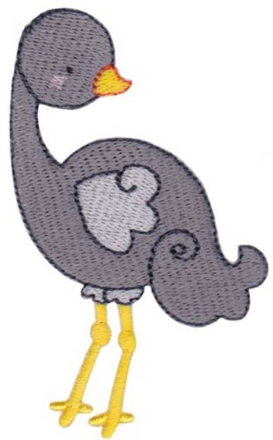 Picture of Australian Animal Ostrich Machine Embroidery Design