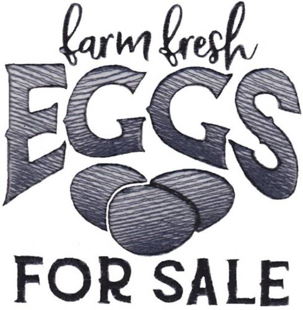 Picture of Farm Fresh Eggs Machine Embroidery Design