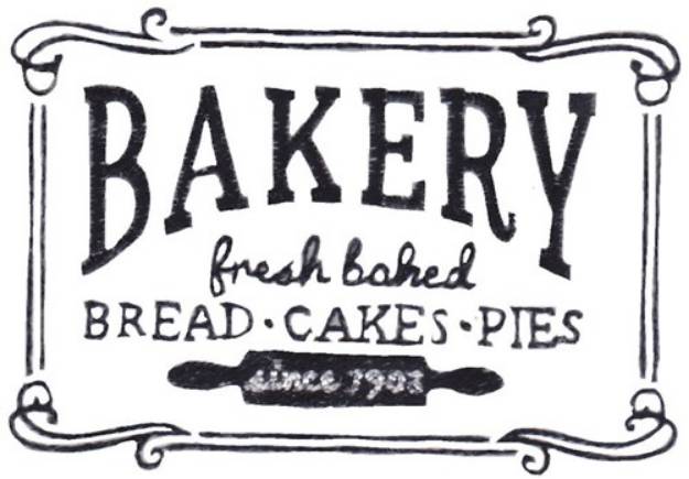 Picture of Bakery Fresh Baked Machine Embroidery Design