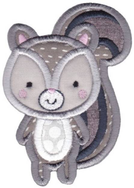 Picture of Boxy Forest Animals Applique Squirrel Machine Embroidery Design