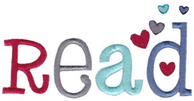 Picture of Read Library Sentiments Machine Embroidery Design