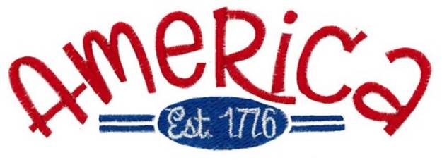 Picture of America Est. 1776 Machine Embroidery Design