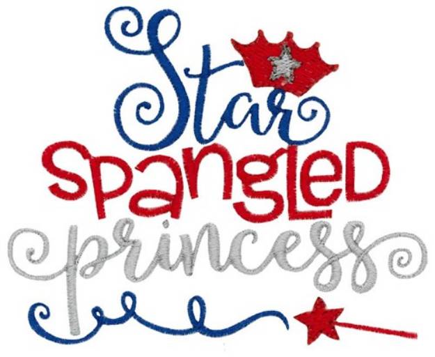 Picture of Star Spangled Princess Machine Embroidery Design