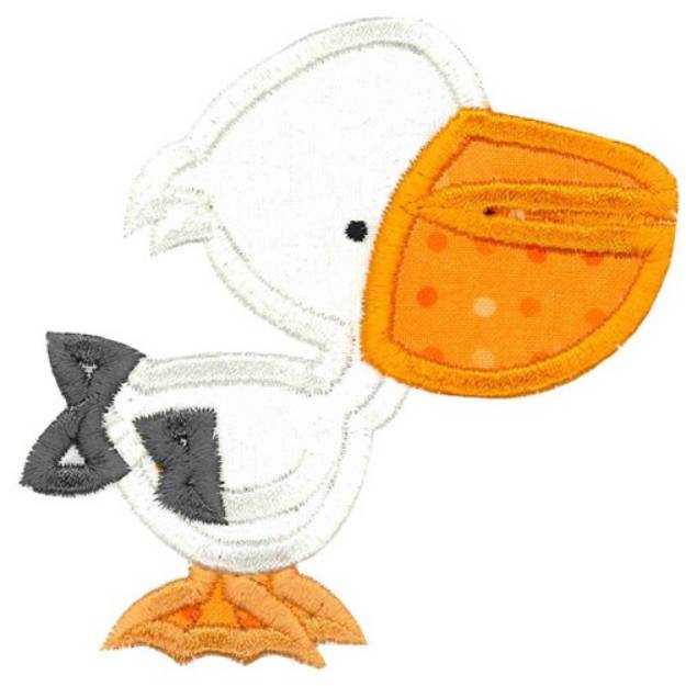 Picture of Boxy Pelican Applique Machine Embroidery Design