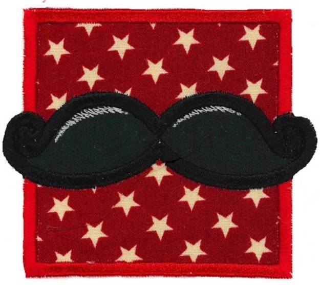 Picture of Mustache Applique Machine Embroidery Design