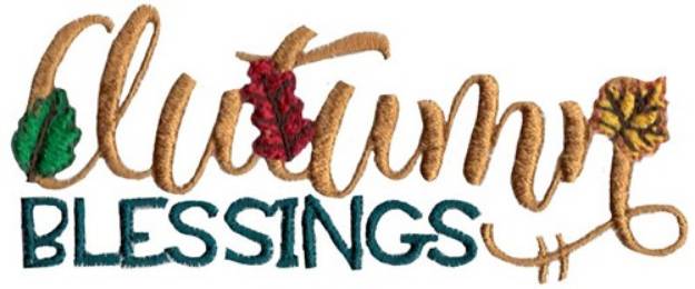 Picture of Autumn Blessings Machine Embroidery Design