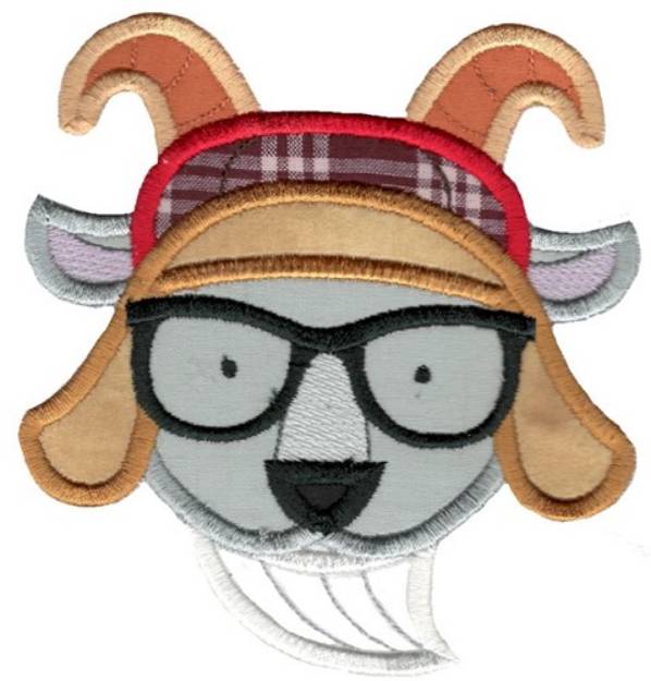 Picture of Goat Face Applique Machine Embroidery Design