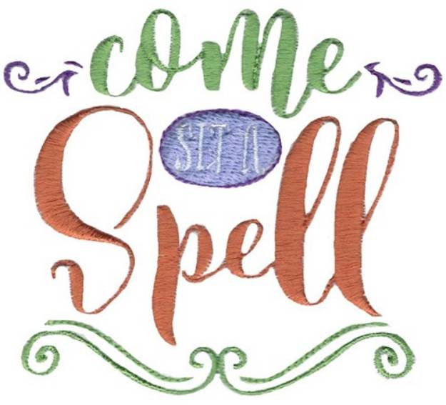 Picture of Sit A Spell Machine Embroidery Design