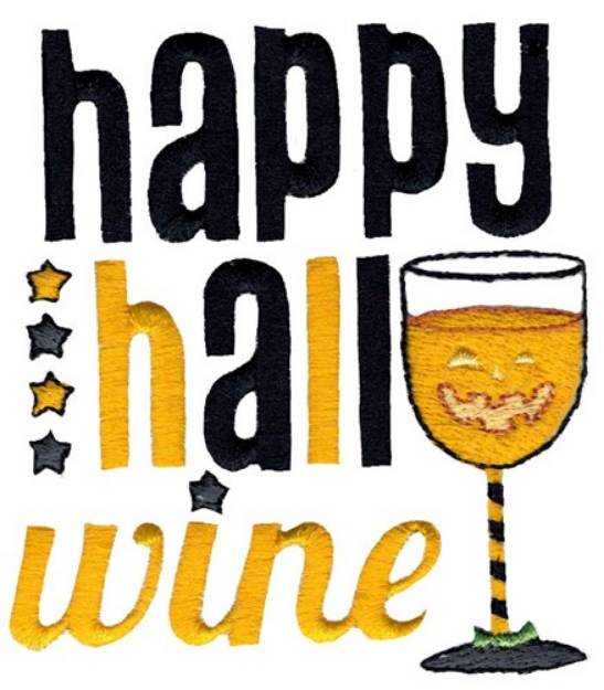 Picture of Happy Hallo Wine Machine Embroidery Design