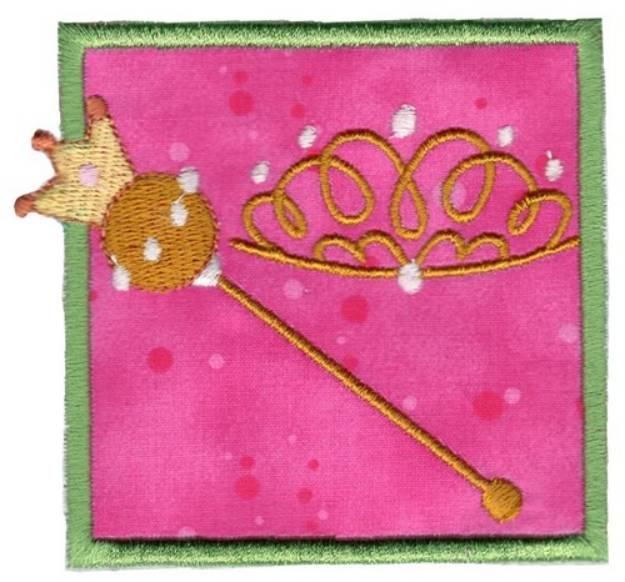 Picture of Crown & Scepter Applique Machine Embroidery Design