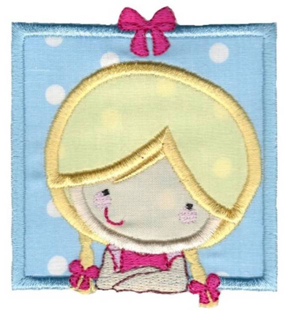 Picture of Girl Applique Machine Embroidery Design