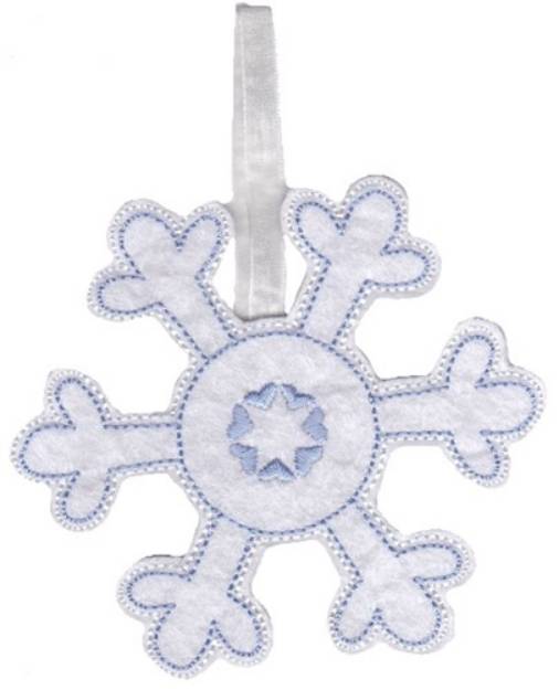 Picture of Snowflake Ornament Machine Embroidery Design