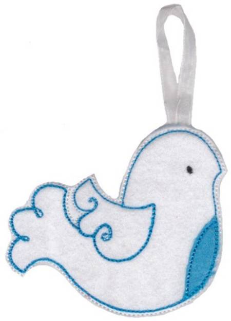 Picture of Dove Ornament Machine Embroidery Design