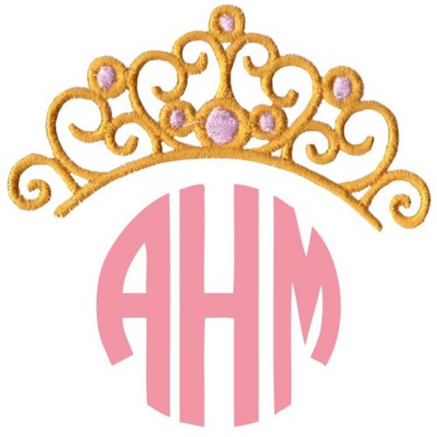 Picture of Princess Monogram Topper Machine Embroidery Design