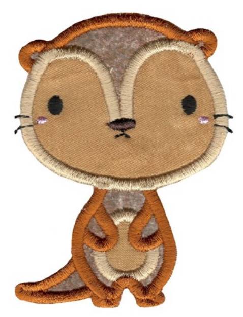 Picture of Little Otter Applique Machine Embroidery Design