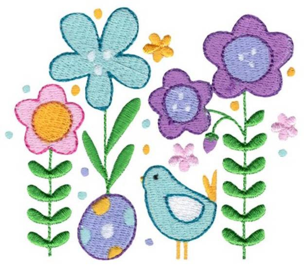 Picture of Easter Garden Machine Embroidery Design