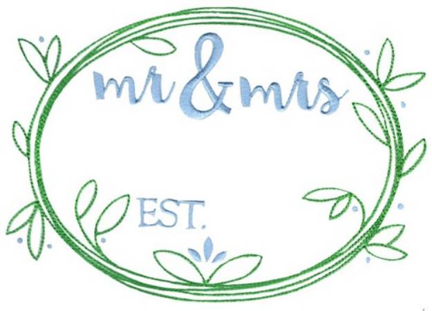 Picture of Mr & Mrs Est Machine Embroidery Design