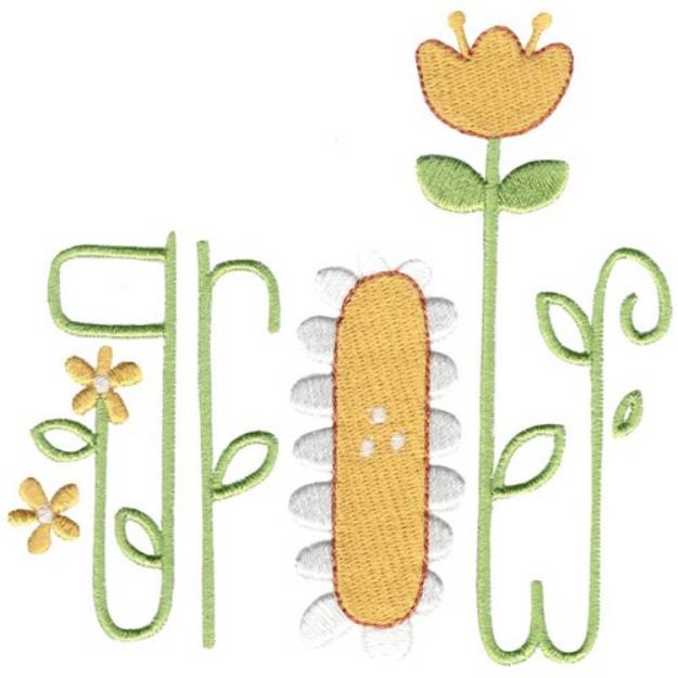 Picture of Grow Flowers Machine Embroidery Design