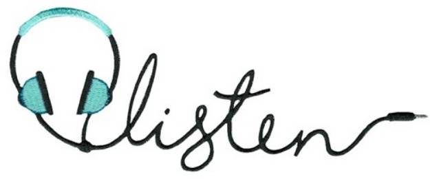 Picture of Listen Machine Embroidery Design