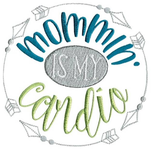 Picture of Mommin Is Cardio Machine Embroidery Design