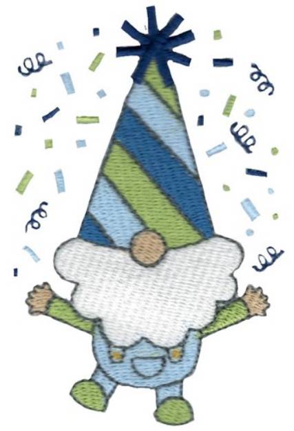 Picture of Boy Party Gnome Machine Embroidery Design