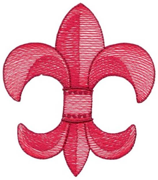 Picture of 3D Sketch Fleur De Lis Machine Embroidery Design