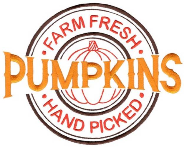 Picture of Farm Fresh Pumpkins Machine Embroidery Design
