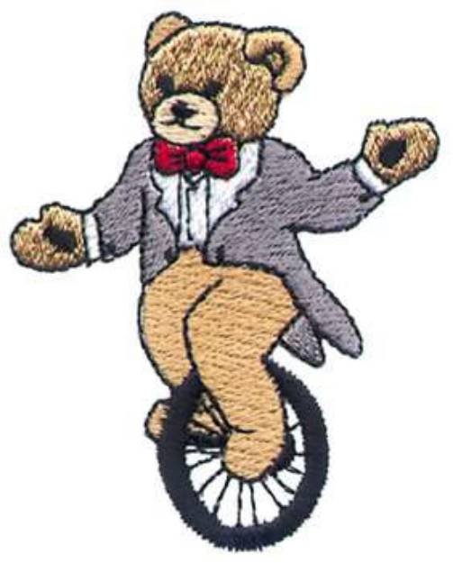 Picture of Unicycle Bear Machine Embroidery Design