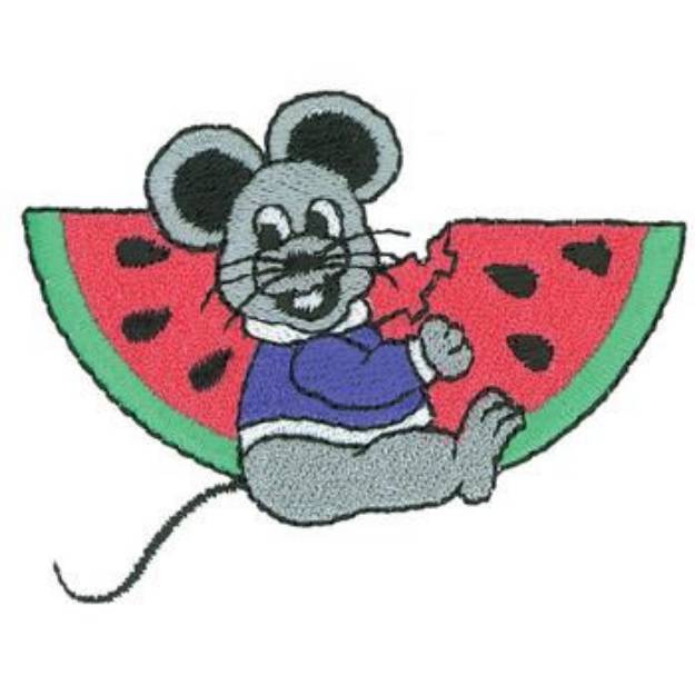 Picture of Mouse & Melon Machine Embroidery Design