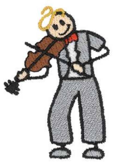 Picture of Violinist Machine Embroidery Design