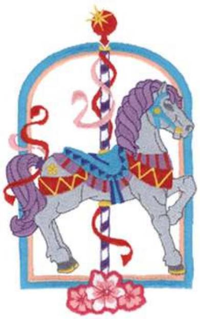 Picture of Carousel Horse Machine Embroidery Design