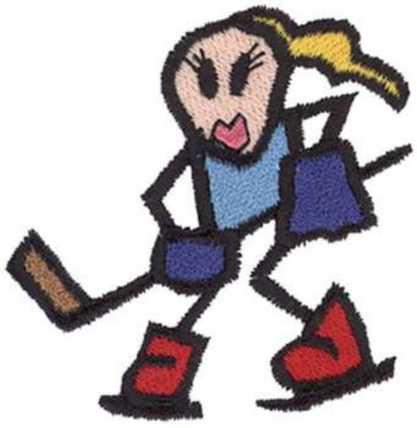 Picture of Hockey Girl Machine Embroidery Design