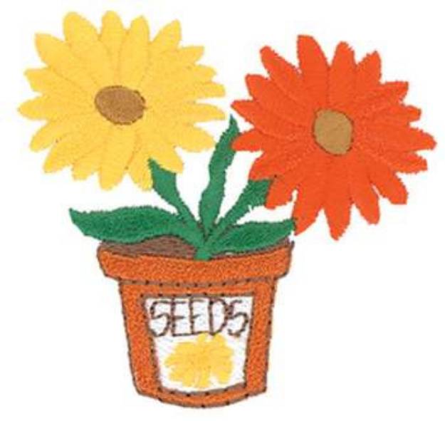 Picture of Daisies Machine Embroidery Design