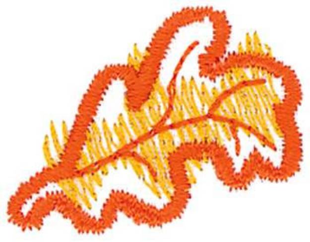 Picture of Abstract Leaf Machine Embroidery Design