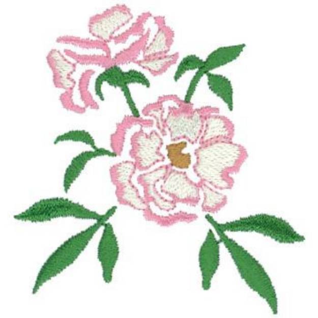 Picture of Peony Machine Embroidery Design