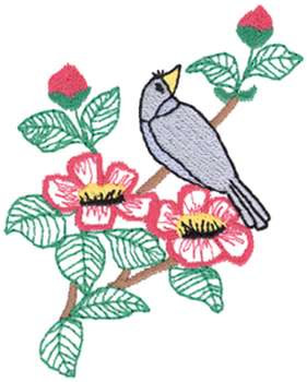 Bird & Blossoms Machine Embroidery Design