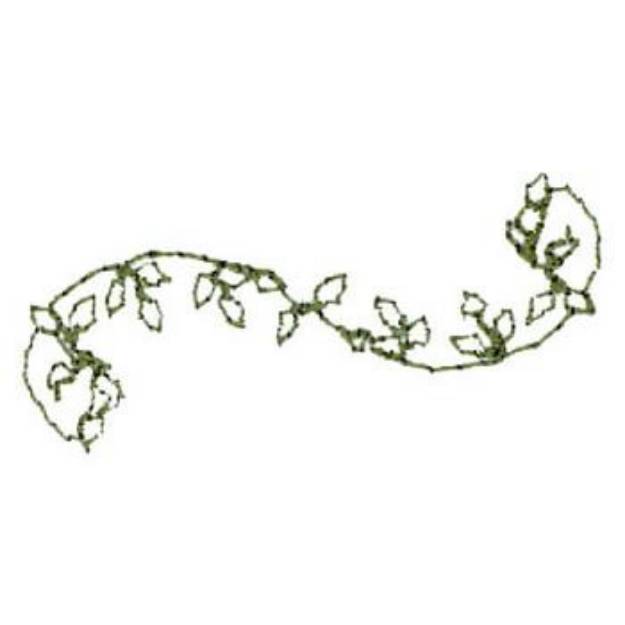 Picture of Floral Scroll Machine Embroidery Design