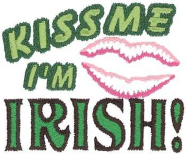 Picture of Kiss Me Im Irish Machine Embroidery Design