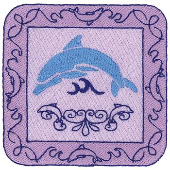 Dolphin Square Machine Embroidery Design
