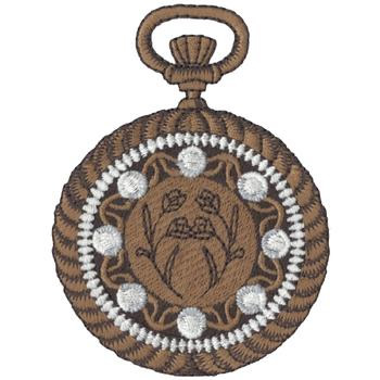Victorian Pocket Watch Machine Embroidery Design