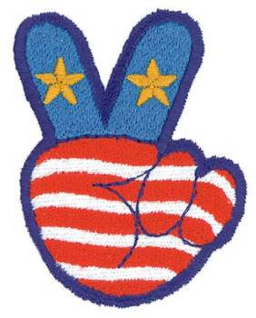 Picture of Peace & Victory Machine Embroidery Design